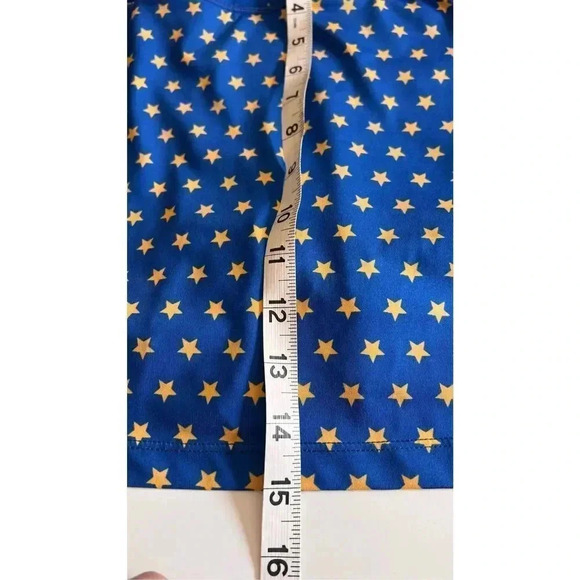 Unbranded Women’s Small Blue Gold Star Back Zipper pocket skort shorts skirts - Picture 11 of 13